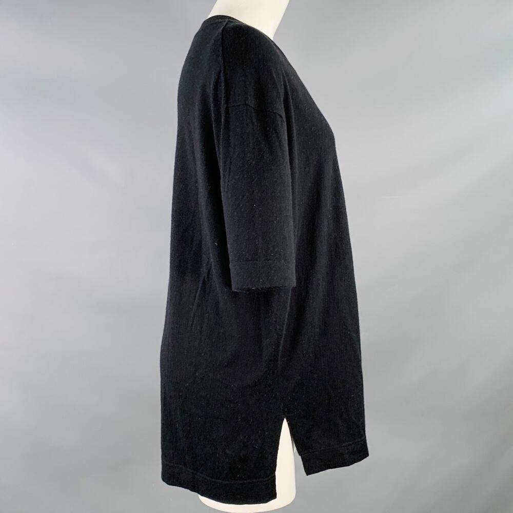 JARBO 2 Silk Cashmere Jersey Short Sleeve Crew Neck Oversized T-shirt Casual Top - Picture 2 of 10